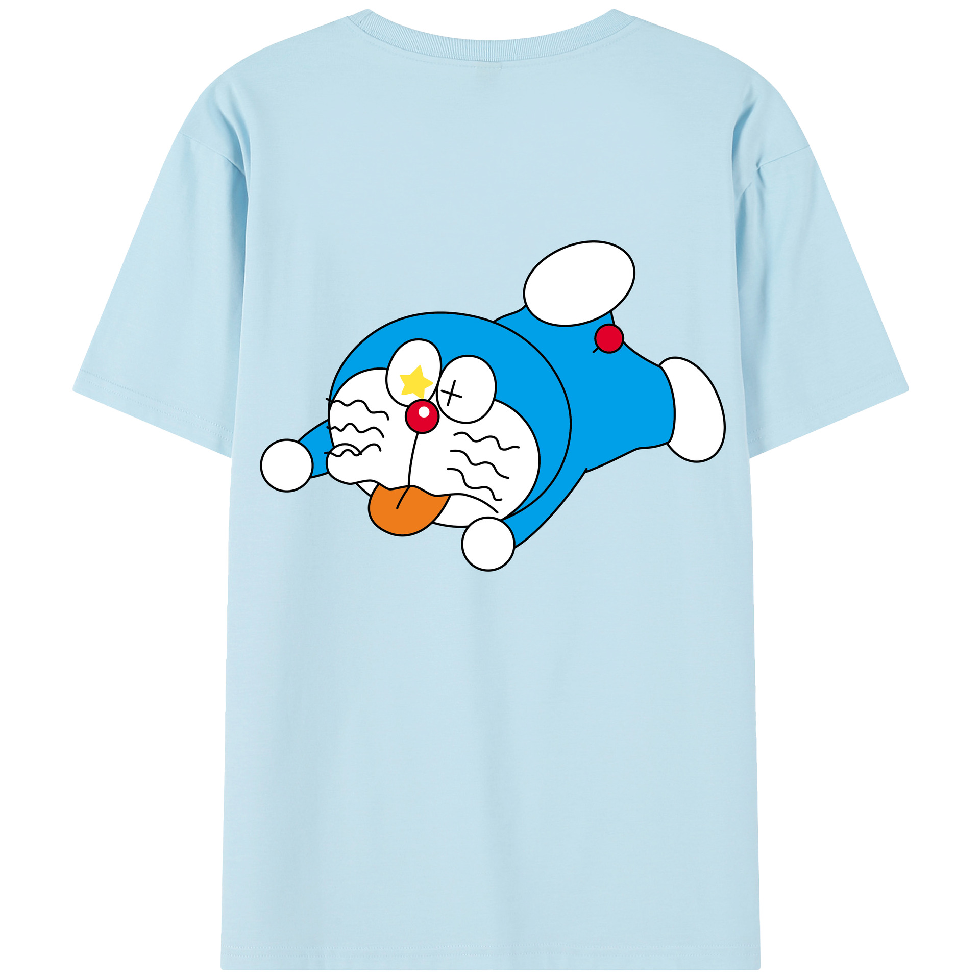 （画像用） ドラえもん Doraemon 綿100％半袖Tシャツ（背面プリント）